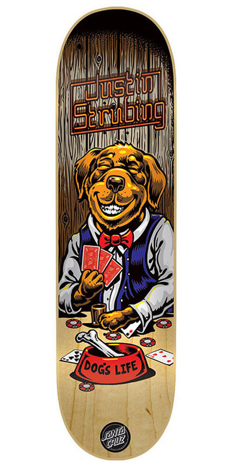 Santa Cruz Strubing Poker Dog Skateboard Deck - Multi - 32.2in x 8.3in