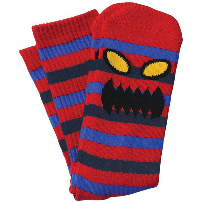 Toy Machine Monster Stripe Men's Socks - Blue/Red (1 Pair)