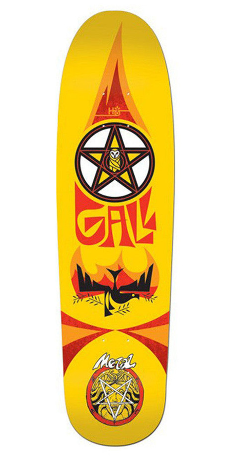 Habitat Fred Gall Hellbird Cruiser Skateboard Deck - Yellow - 8.5in