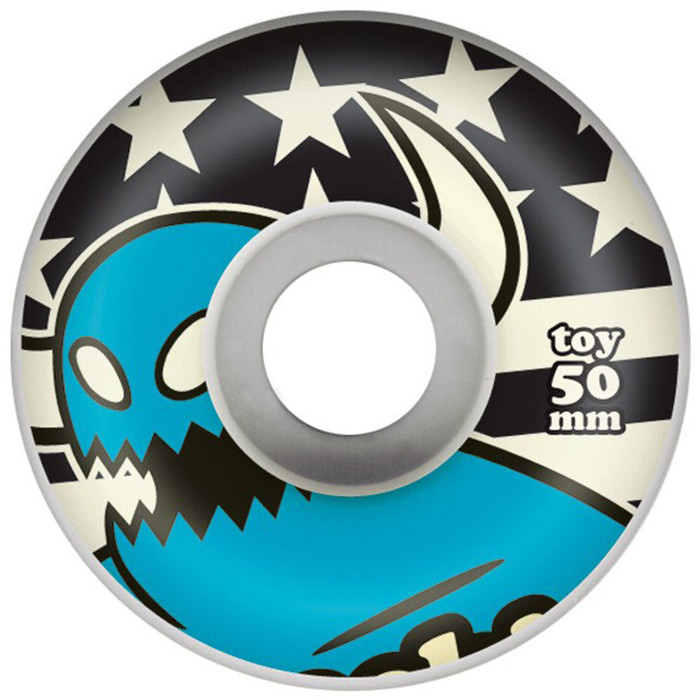 Toy Machine Monster Stars & Stripes Skateboard Wheels - Blue - 50mm 100a (Set of 4)