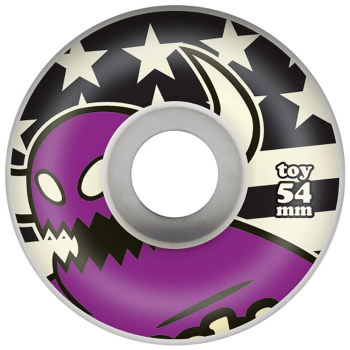 Toy Machine Monster Stars & Stripes Skateboard Wheels - Purple - 54mm 100a (Set of 4)