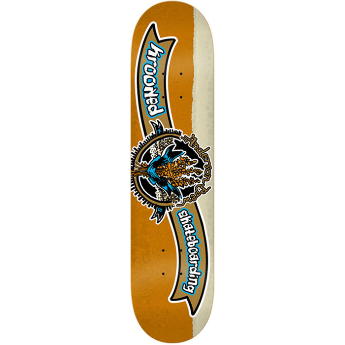 Krooked Anderson Kraft Brew Skateboard Deck - Gold - 8.25in x 32.0in