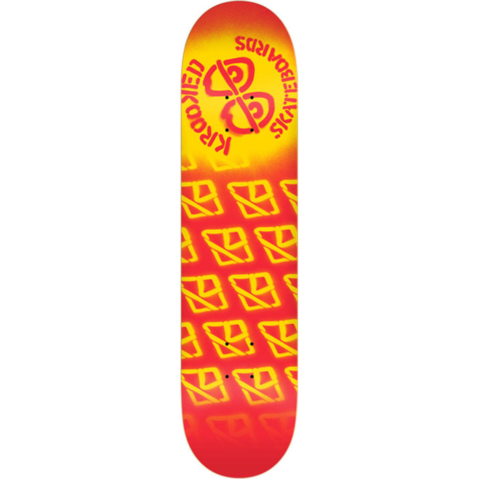 Krooked Difused PP Large Skateboard Deck - Red - 8.25in x 32.0in