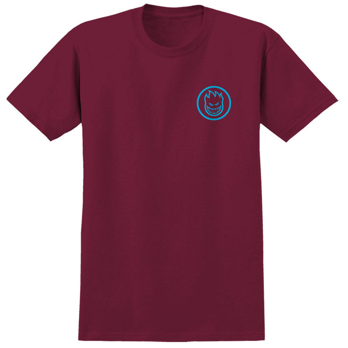 Spitfire Classic Swirl S/S Men's T-Shirt - Burgundy/Teal