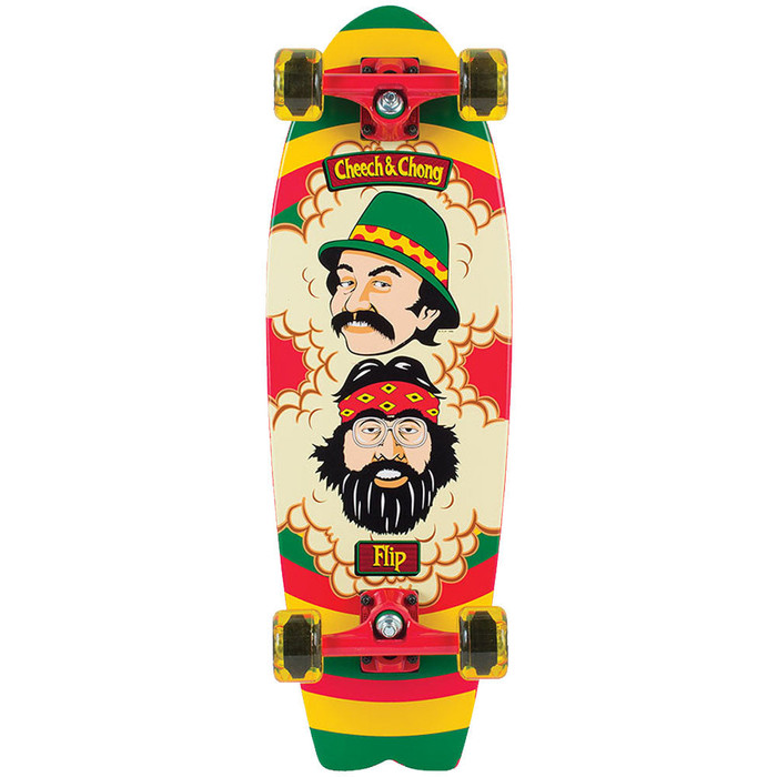 Flip Cheech and Chong Rasta Cruzer Complete Skateboard - Rasta - 8.8in x 27.7in