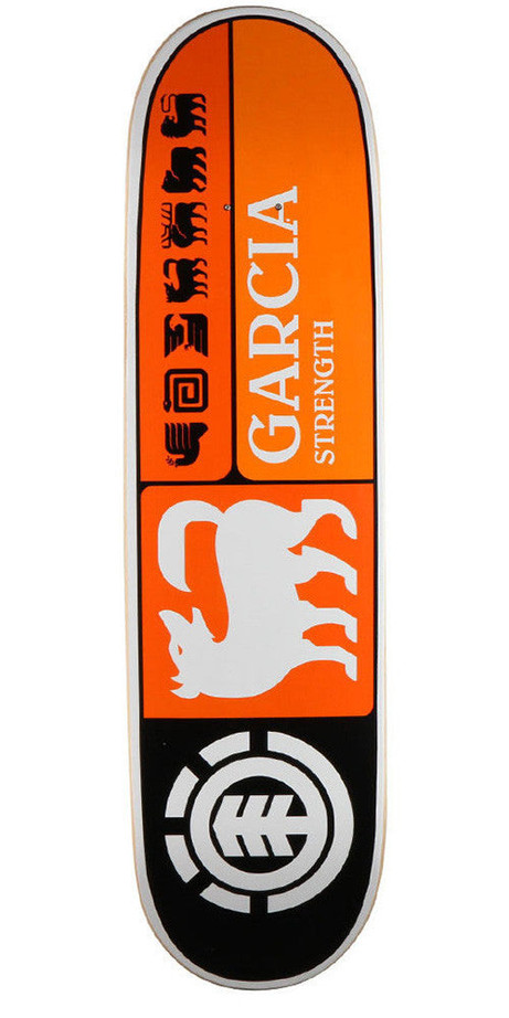 Element Garcia Prismatic Thriftwood Skateboard Deck - Orange - 8.37