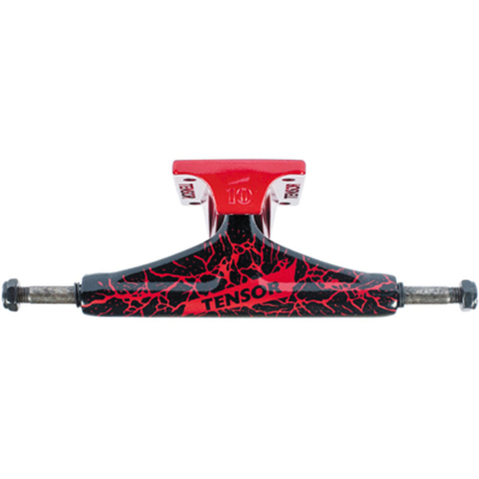 Tensor Aluminum Regular Tens Core Flick Skateboard Trucks - Black/Red - 5.5 (Set of 2)