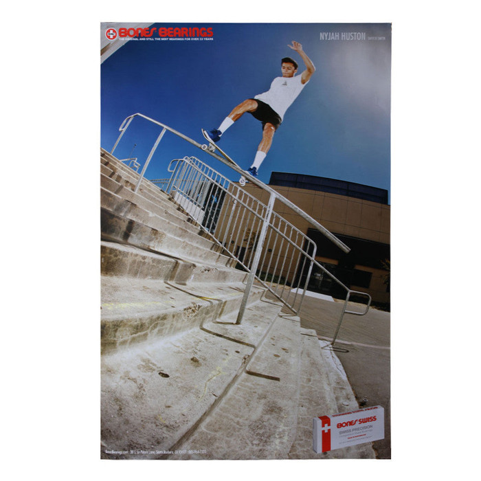 Bones Nyjah Huston Skate Poster - 24in x 36in