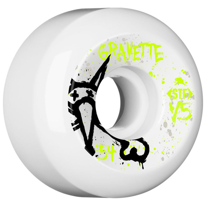 Bones STF Gravette Vato Op V5 Skateboard Wheels - White - 54mm (Set of 4)