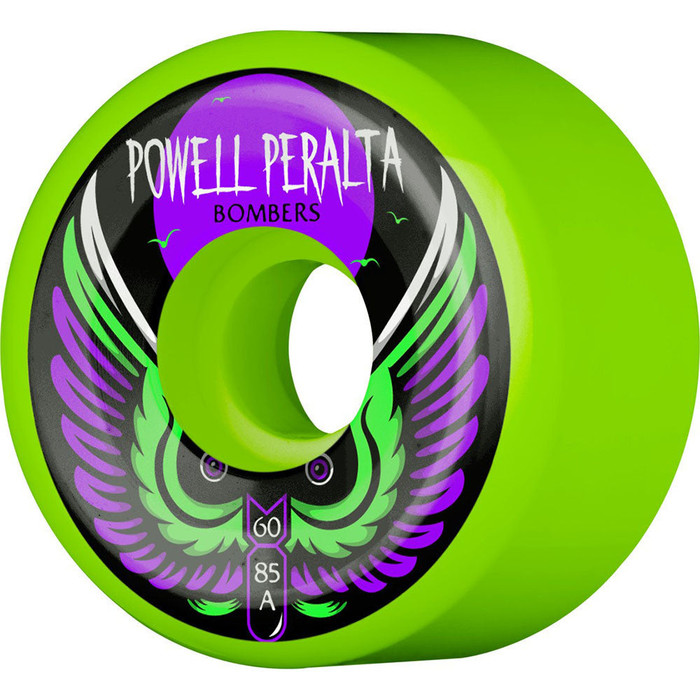 Powell Peralta Bomber III Skateboard Wheels - Green - 60mm 85a (Set of 4)