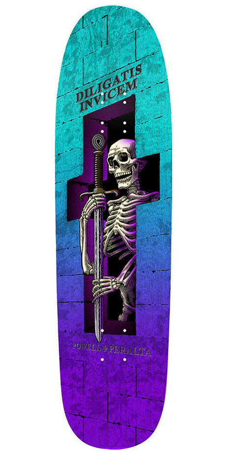 Powell Peralta Funshape Diligatis 2 Skateboard Deck - Purple/Blue/Turquoise - 8.7in x 31.72in