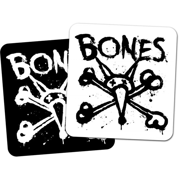 Bones Vato Op Square 4" Sticker - Black/White