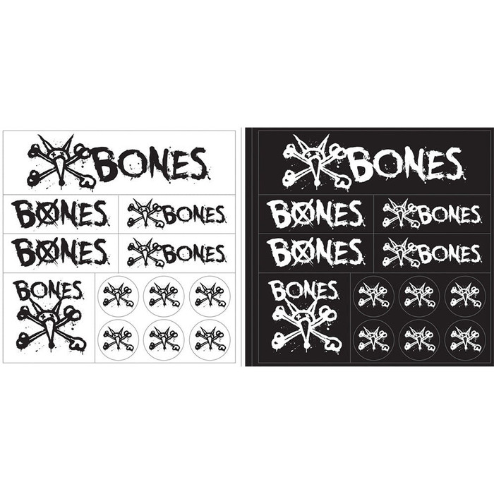 Bones Multi Pack Sticker Sheet - Black/White