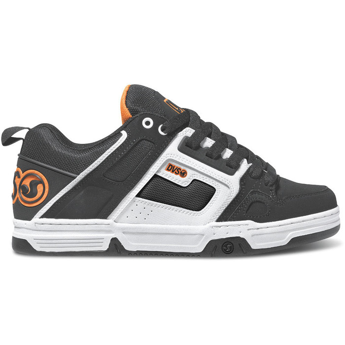 DVS Comanche Skateboard Shoes - Black/White Nubuck Gunny 961