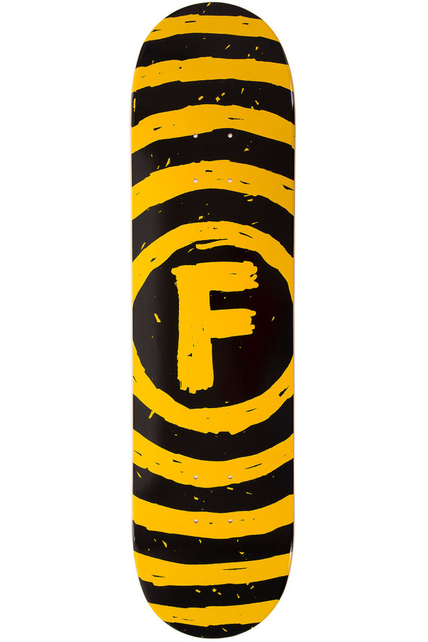 Foundation Vertigo Sketch Skateboard Deck - Yellow - 7.75