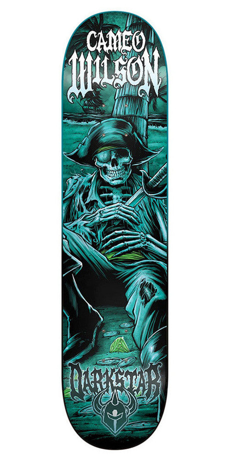 Darkstar Cameo Wilson Black Pearl SL Skateboard Deck - Teal - 8.0in