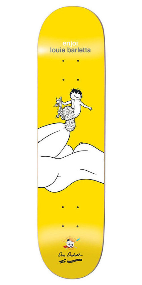 Enjoi Louie Barletta Don't Be a Dick R7 Skateboard Deck - Yellow - 8.0in