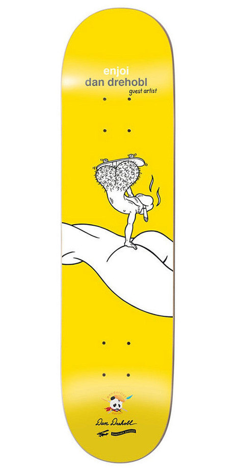 Enjoi Dan Drehobl Don't Be a Dick R7 Skateboard Deck - Yellow - 8.25in