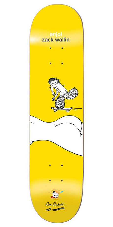 Enjoi Zack Wallin Don't Be a Dick R7 Skateboard Deck - Yellow - 8.0in