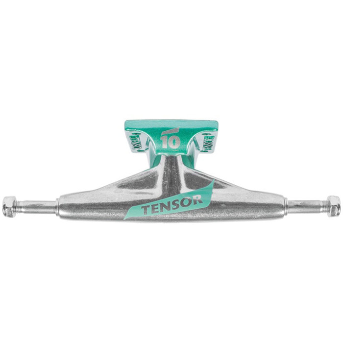 Tensor Aluminum Regular Tens Flick Skateboard Trucks - Raw/Teal - 5.5 (Set of 2)