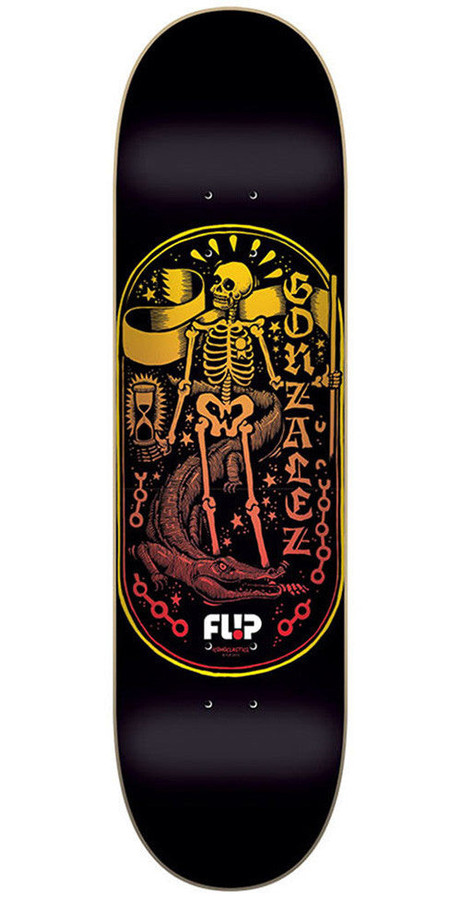 Flip Gonzalez Iconoclastics Series Skateboard Deck - Black - 32.5in x 8.4in