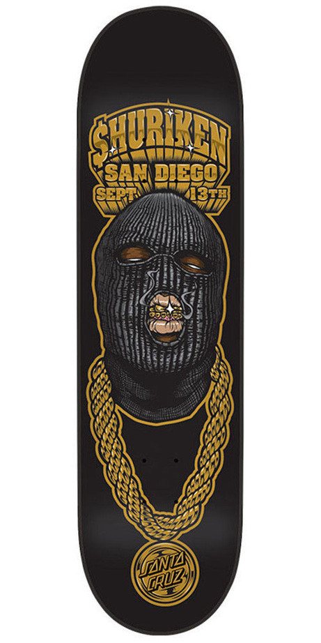 Santa Cruz Shannon Concert Skateboard Deck - Black - 31.6in x 8.0in