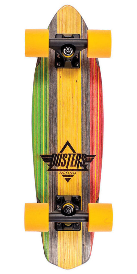 Dusters Ace Cruiser V-Ply Complete Skateboard - Rasta - 24in