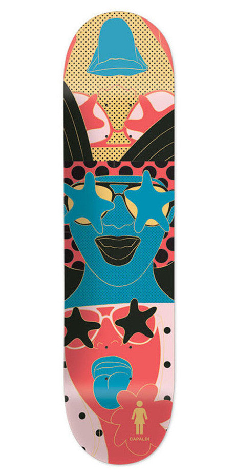 Girl Mike Mo Starstruck Skateboard Deck - Multi - 8.0in x 31.875in