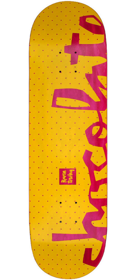 Chocolate Tershy Floater Chunk Skateboard Deck - Yellow - 8.25in x 32.0in