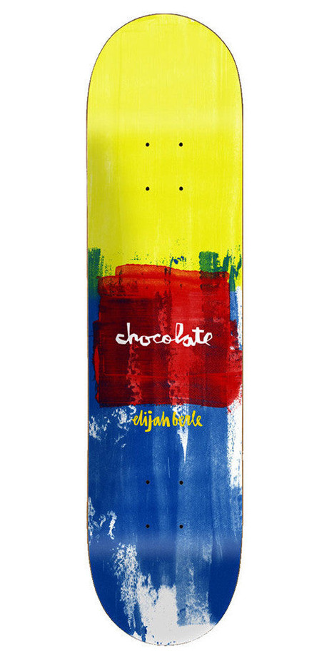 Chocolate Berle Subtle Square Skateboard Deck - Yellow/Red/Blue - 8.0in x 31.5in