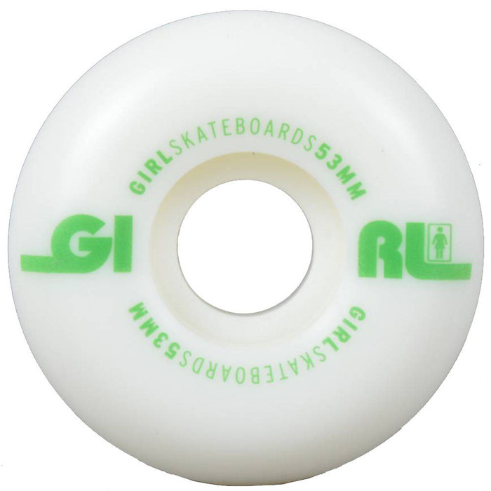 Girl Track Skateboard Wheels - White - 53mm (Set of 4)