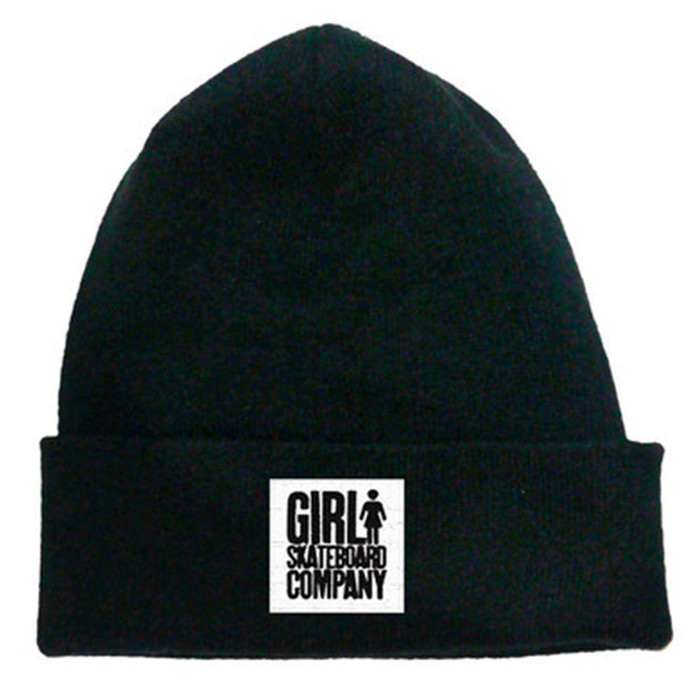 Girl Time Stamp Men's Beanie - Black