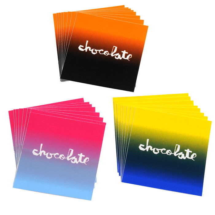 Chocolate Faded Square 24 Pack Stickers - Assorted
