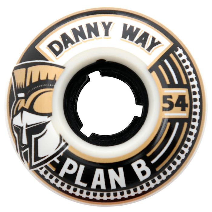 Plan B Danny Way Crest Skateboard Wheels - White - 54mm (Set of 4)