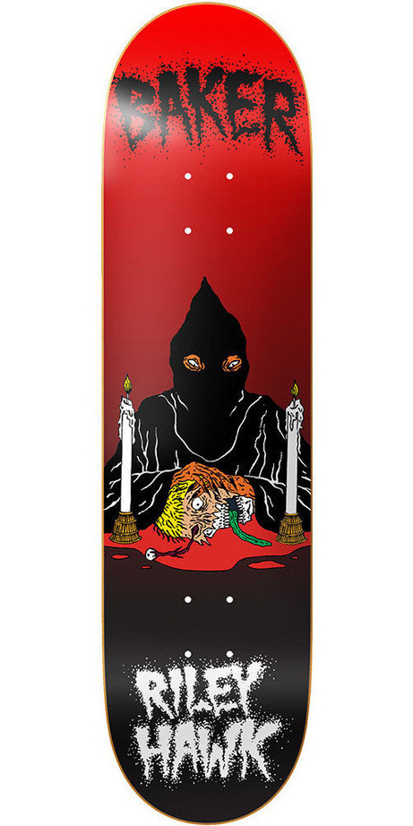 Baker Riley Hawk Executioner Skateboard Deck - Black/Red - 8.38in