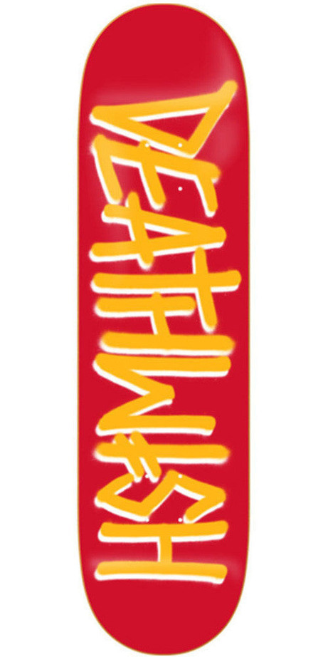 Deathwish Deathspray Skateboard Deck - 8.387in - Red/Gold