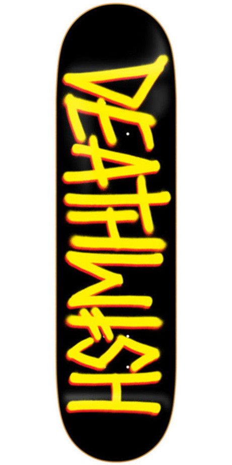 Deathwish Deathspray Skateboard Deck - 8.0in - Black/Yellow