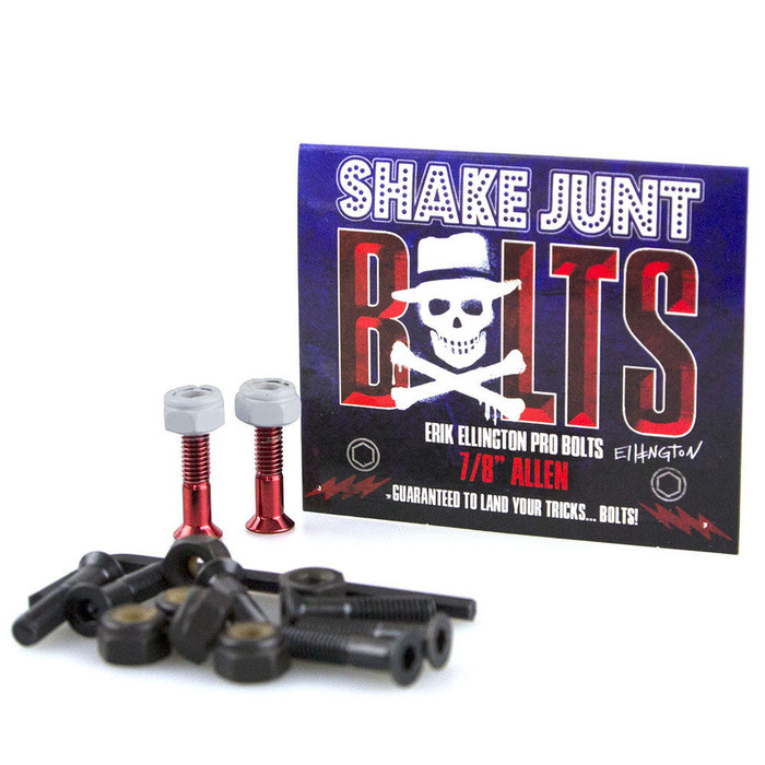 Shake Junt Erik Ellington Pro Allen Skateboard Mounting Hardware - Red/Black - 7/8in