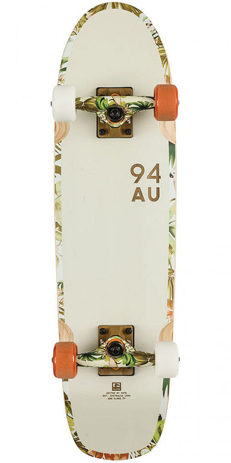 Globe Bruiser Complete Skateboard - Off White/Jungle - 7.7in x 29.0in