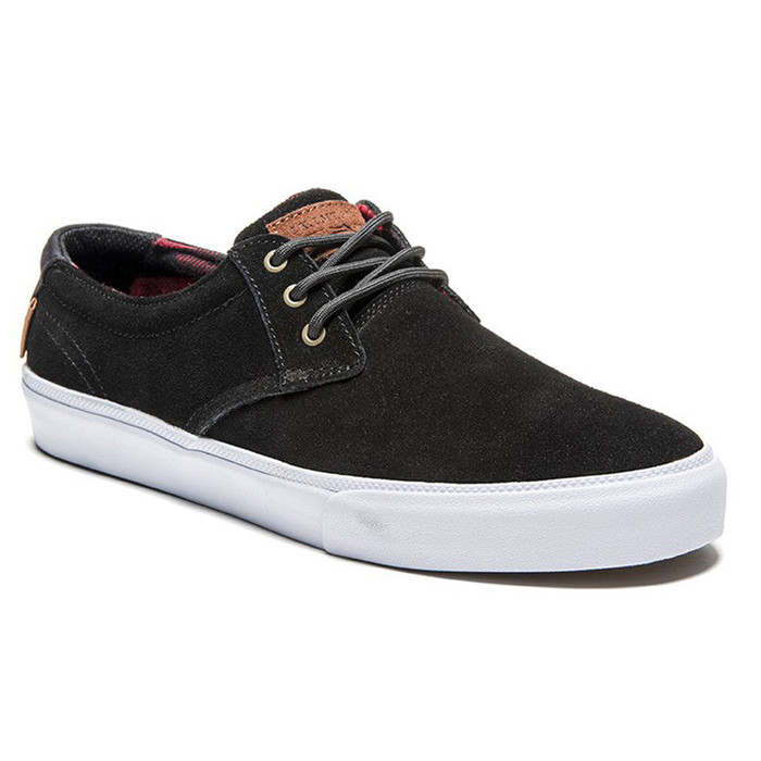 Lakai MJ Men's Skateboard Shoes - Black/Red Suede