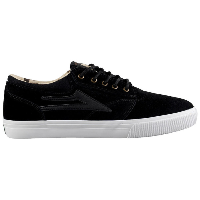Lakai Griffin SMU Men's Skateboard Shoes - Black/White Suede