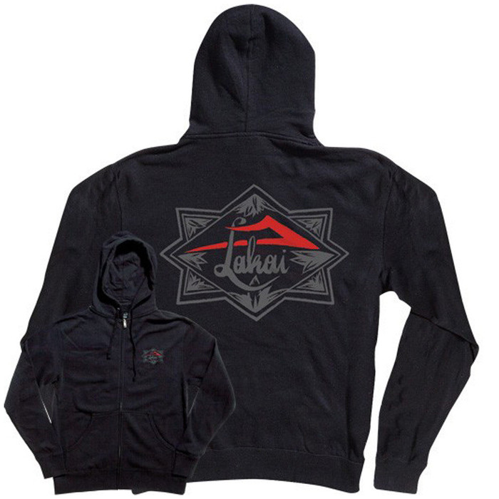 Lakai Script Zip-Up Hooded Men's Sweatshirt - Black