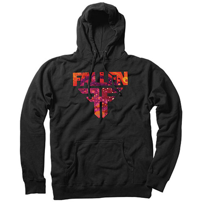 Fallen Insignia P/O Hooded Men's Sweatshirt - Black/Purple Acid