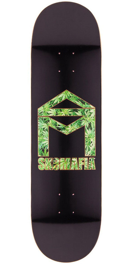 Sk8mafia House Logo Herb Fill Skateboard Deck - Black - 8.5in