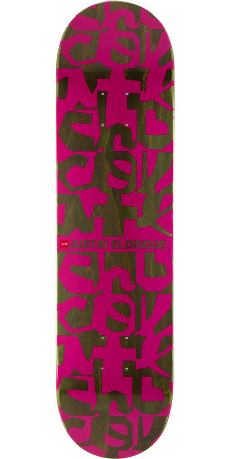 Chocolate Eldridge Deconstruct Skateboard Deck - Brown/Pink - 8.0in x 31.875in