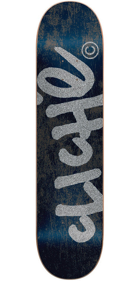 Cliche Handwritten Classic Skateboard Deck - Black/Silver - 8.25in