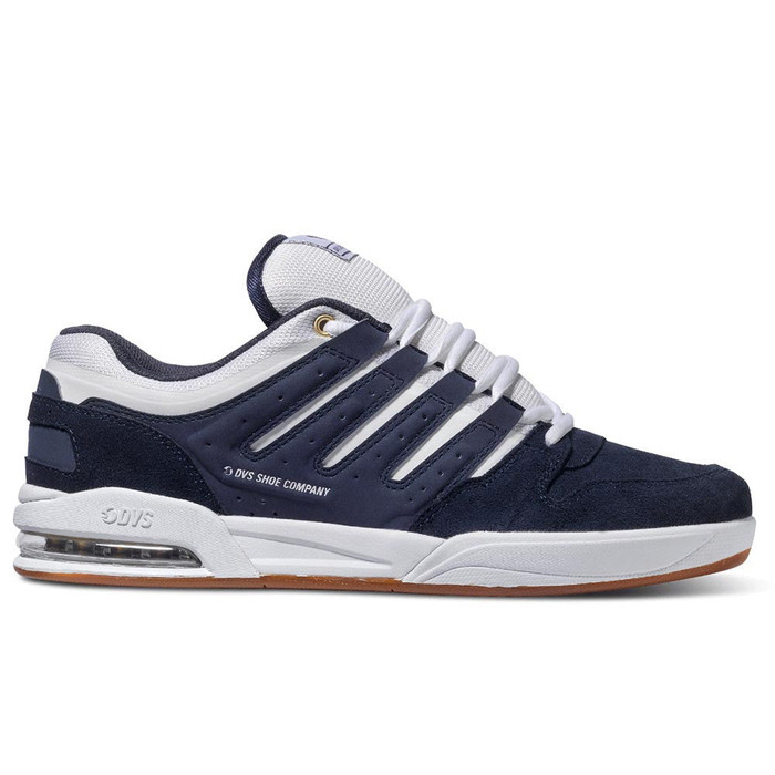 DVS Tycho Skateboard Shoes - Navy/White/Gum Suede 400