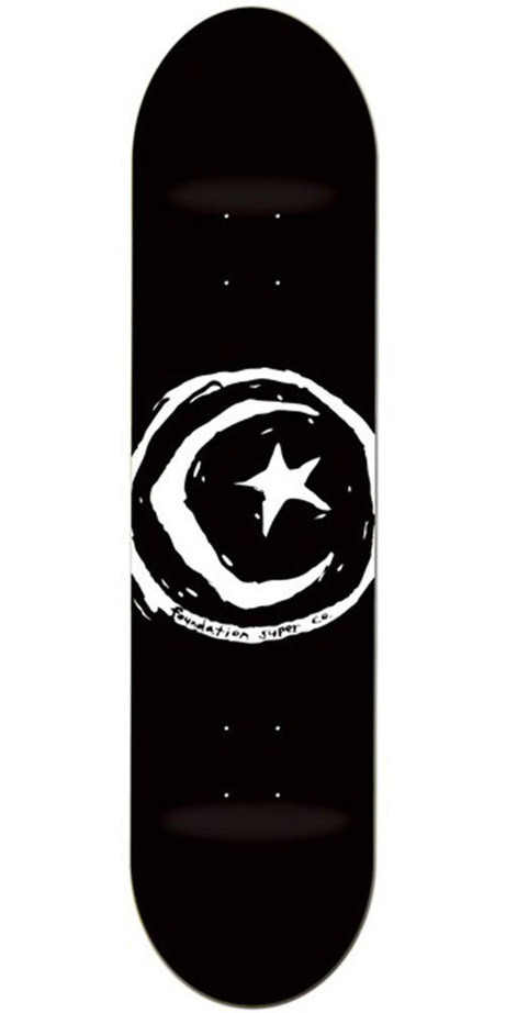 Foundation Star & Moon Skateboard Deck - Black - 8.0in