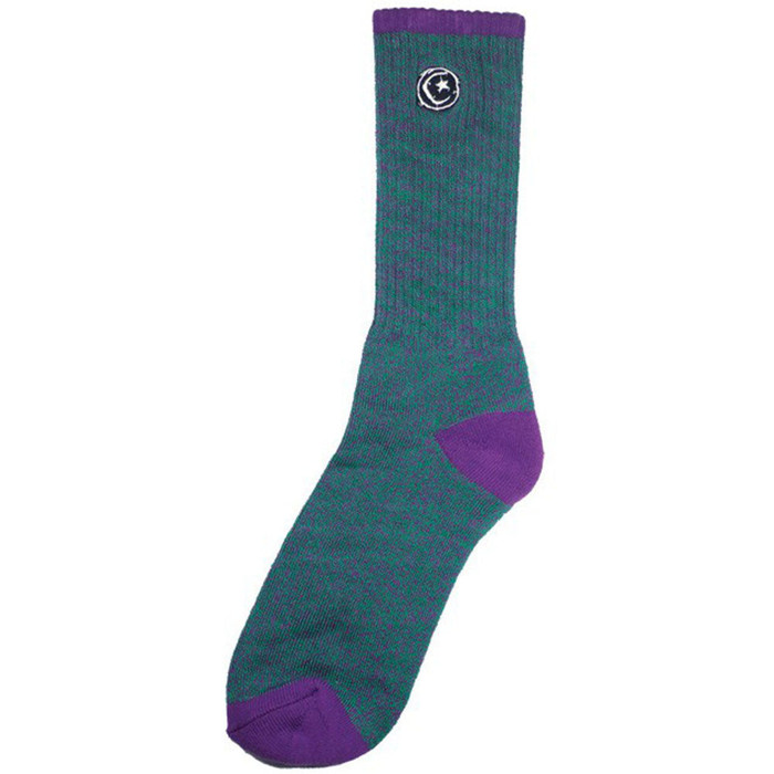 Foundation Star & Moon Men's Socks - Green/Purple (1 Pair)