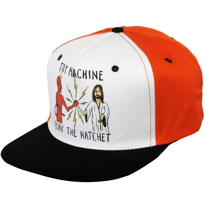 Toy Machine Bury The Hatchet II Snap Back Men's Hat - Orange/Black